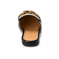 Tuileries women's black mules heel detail