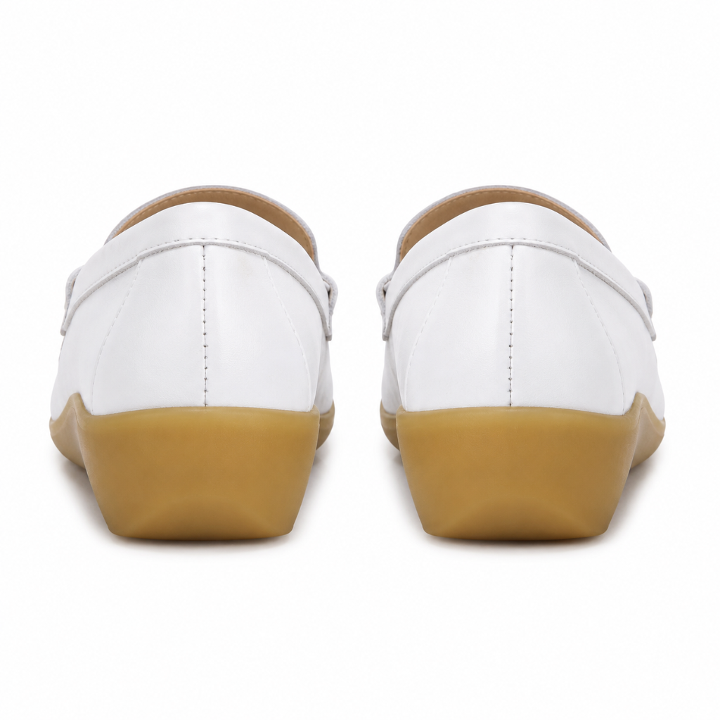 Avignon women's white loafers sole detail