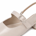 Provence women's nude court shoes buckle detail