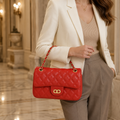 Louvre women's red shoulder bag alternate angle