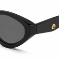 Used black cat-eye sunglasses side profile