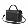 Elysium women's black crossbody bag PU material detail
