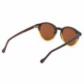 Rhodes brown round sunglasses side profile