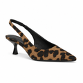 Deauville women's leopard print court shoes side profile