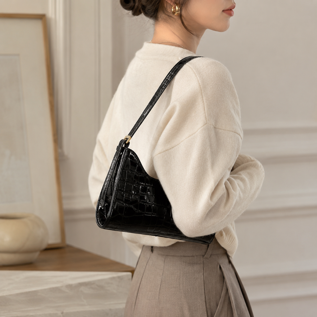 Capri women's black handbag alternate angle