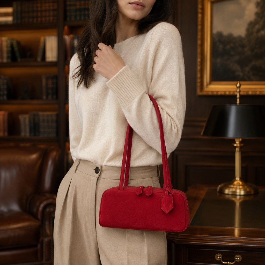 Luxembourg women's red shoulder bag alternate angle