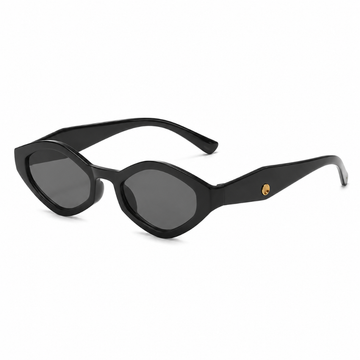 Used women's black sunglasses with grey lenses