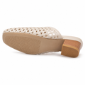 Marais women's white mules upper detail