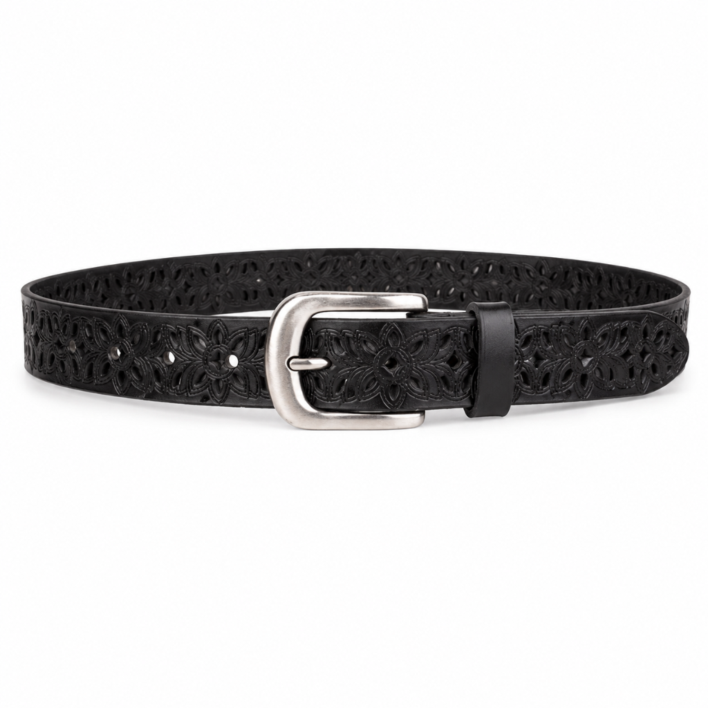 Sevilla women's black leather belt