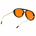 Majorca black plastic frame detail