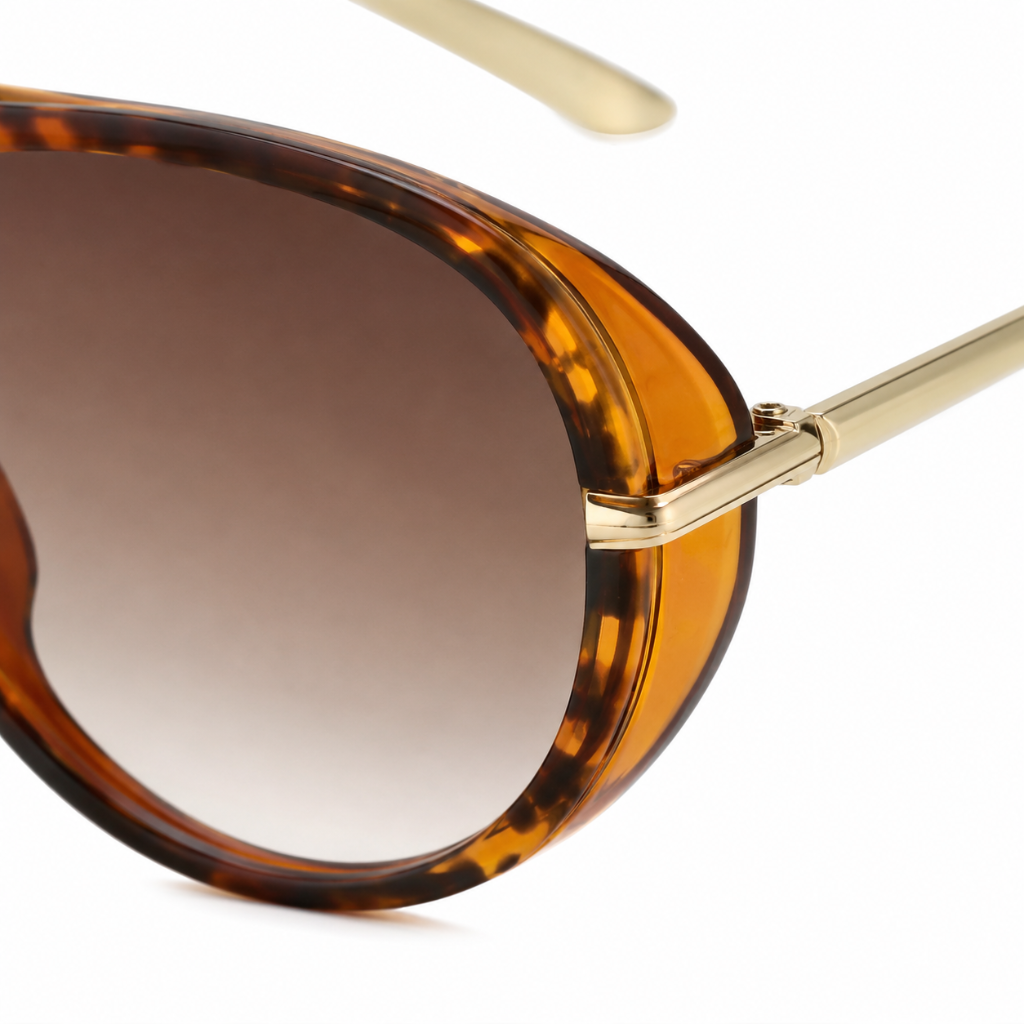 Santorini gradient brown sunglasses side profile
