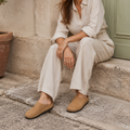 Annecy women's brown leather sandals alternate view