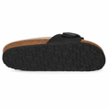 Deauville women's black suede sandals cow-suede upper detail