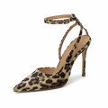 Cannes women's leopard-print court shoes side profile