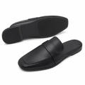 Sorbonne women's black mules upper detail