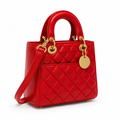 Rivoli women's red shoulder bag material detail