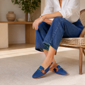 Venice women's blue mules alternate angle