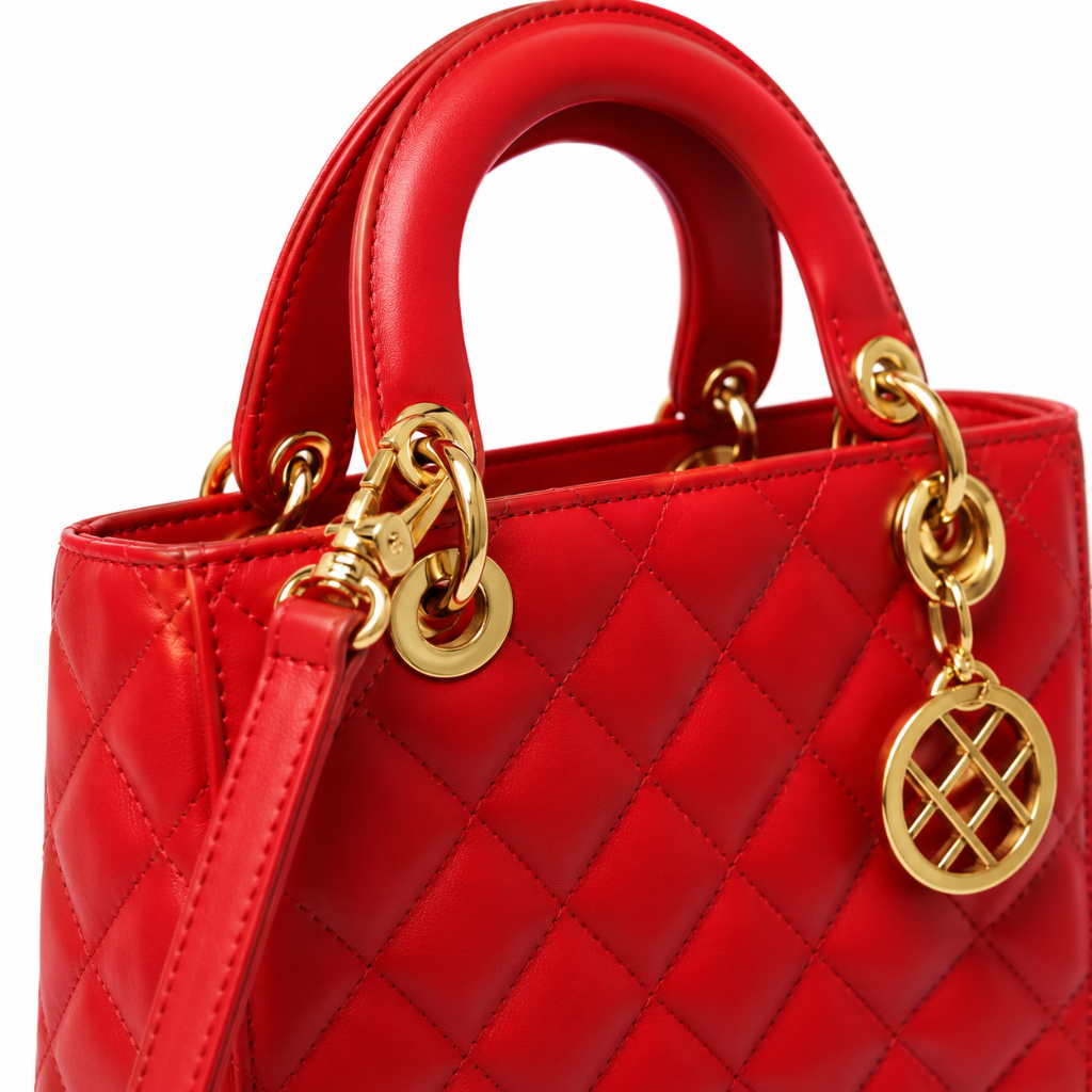 Rivoli women's red shoulder bag side profile