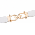 Madrid white elastic belt detail