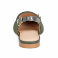 Venice women's green mules sole detail