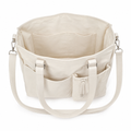 Madeleine women's white tote bag interior detail
