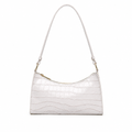 Capri women's white handbag half-moon silhouette