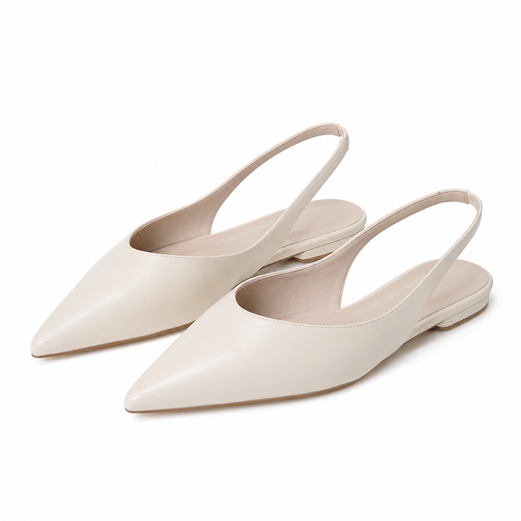 Bastille women's white mules side profile