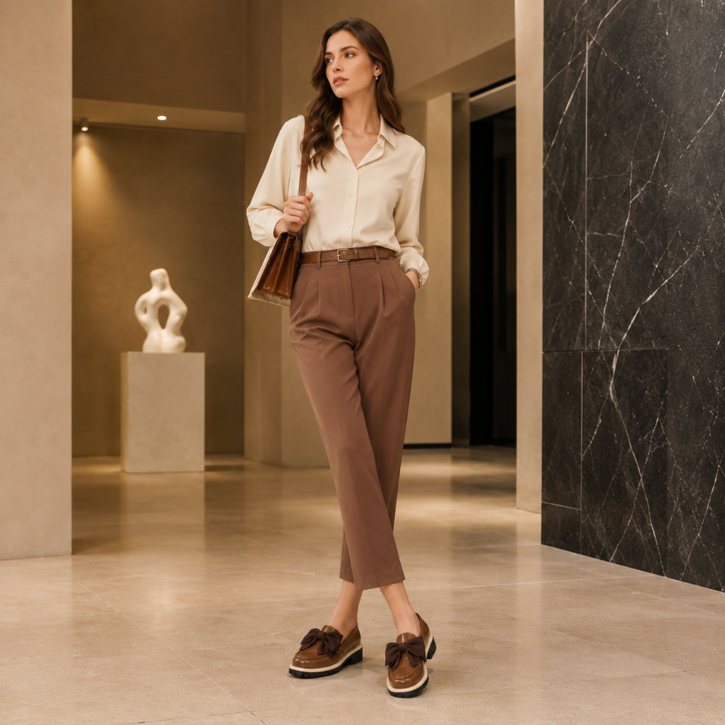 Strasbourg women's brown loafers additional view