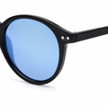 Rhodes black and blue round sunglasses side profile