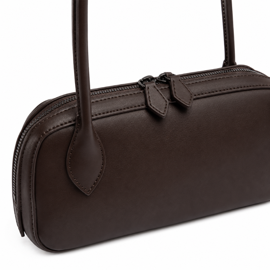 Bastille women's dark brown shoulder bag side profile