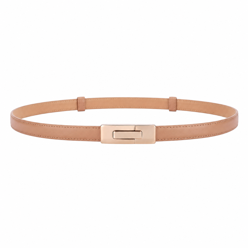 Prague women's nude leather belt