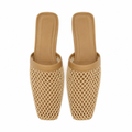 Concorde women's cream mules side profile