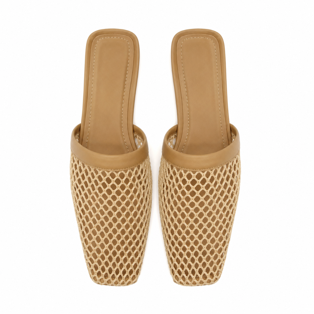 Concorde women's cream mules side profile