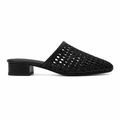 Marais women's black mules upper detail