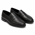 Bordeaux women's black loafers side profile