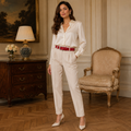 Sevilla women's red leather belt product detail