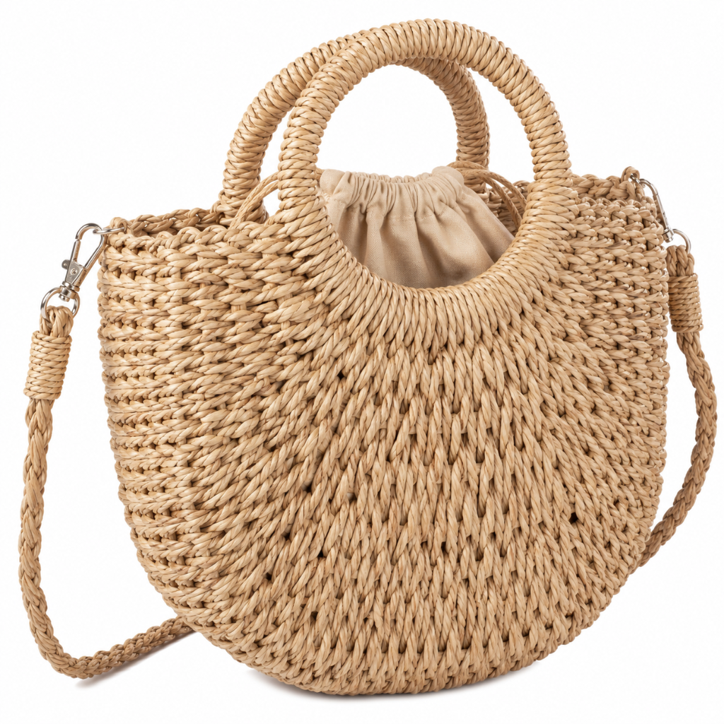 Sorrento women's khaki shoulder bag material detail