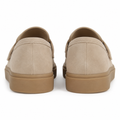 Annecy women's beige loafers upper detail
