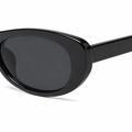 Geneva black square sunglasses side profile