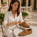 2-in-1 suede and nubuck shoe-cleaning brush handle detail