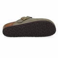 Loire women's grey sandals cow-suede upper detail