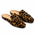 Rivoli women's leopard-print mules side profile