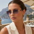 Malta women's black and purple sunglasses alternate angle