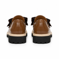 Strasbourg women's brown loafers heel detail