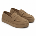 Annecy women's khaki loafers side profile