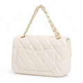 Louvre women's white shoulder bag material detail