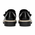 Strasbourg women's black loafers upper detail