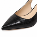 Colmar women's black court shoes buckle strap detail