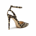 Cannes women's leopard-print court shoes heel detail