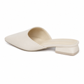Rome women's white mules side profile
